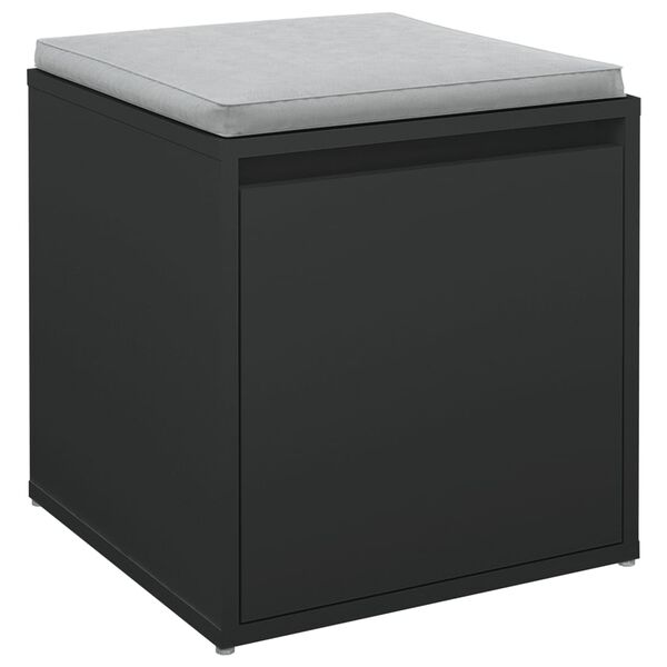 vidaXL Cassetto Contenitore Nero 40,5x40x40 cm in Legno Multistrato