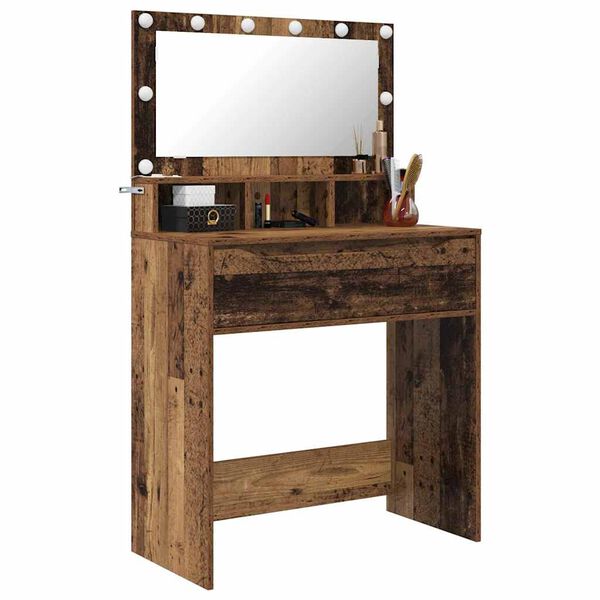 vidaXL Tavoli da Trucco per Camera da Letto con cassetto Legno vecchio