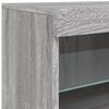 vidaXL Credenza con Luci LED Grigio Sonoma 142,5x37x67 cm