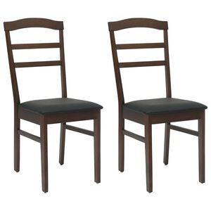vidaXL Sedia da pranzo 2 pcs Marrone chiaro e nero