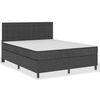 vidaXL Letto a Molle Grigio Scuro in Tessuto 160x200 cm