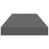 vidaXL Scaffali a Parete 4 pz Grigio Lucido 60x23,5x3,8 cm in MDF