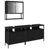 vidaXL Set di mobili per il bagno 3 pz Nero 80 x 30 x 60 cm