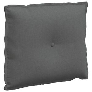 vidaXL Cuscino per Schiena Grigio scuro 60 x 19 x 50 cm Tessuto