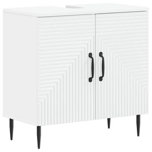 vidaXL Armadio per Lavabo da Bagno HAARLEM Bianco 59,5 x 31,5 x 59 cm