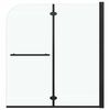 vidaXL Box Doccia Pieghevole a Libro 2 Pannelli in ESG 120x140 cm Nero