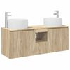 vidaXL Set di Armadi da Bagno 3 pz Rovere Sonoma 49,5 x 44,5 x 66 cm