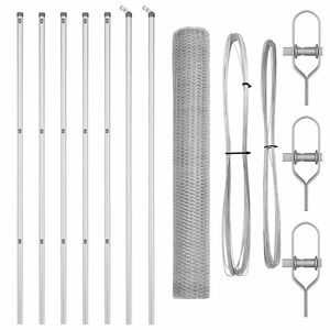 vidaXL Palo della recinzione Argento