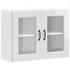 vidaXL Pensile da Cucina con Porta in Vetro Kalmar Bianco Lucido