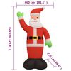 vidaXL Babbo Natale Gonfiabile con LED 820 cm