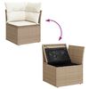 vidaXL Set Divano da Giardino 13 pcs Beige e Crema polyrattan