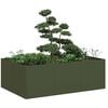 vidaXL Fioriera Verde Oliva 120x80x40 cm in Acciaio