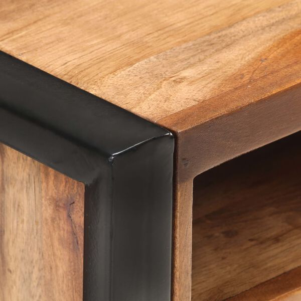 vidaXL Comodino 40x35x55cm in Legno Massello di Acacia