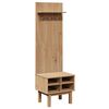 vidaXL Mobile da Corridoio OTTA 50x40x160 cm in Legno Massello di Pino