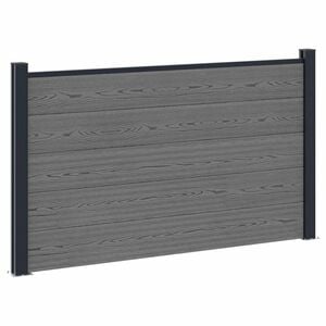 vidaXL Set di Recinzione 180 x 105 cm WPC e Alluminio Grigio