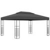 vidaXL Gazebo con Stringa di Luci LED 3x4 m Antracite