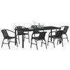 vidaXL Set da Pranzo per Giardino 7 pcs Nero