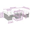 vidaXL Set Divano da Giardino 11 pcs Beige Rattan in Polipropilene