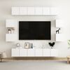 vidaXL Set Mobili Porta TV 10 pz Bianco in Legno Multistrato