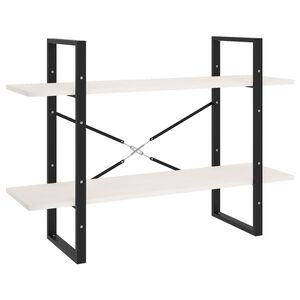 vidaXL Libreria a 2 Ripiani Bianca 100x30x70 cm in Massello di Pino