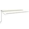 vidaXL Tenda da Sole Retrattile Automatica 600x350 cm Crema
