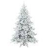 vidaXL Albero di Natale Artificiale con Rami Pieghevoli Bianco 240 cm