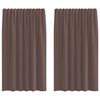 vidaXL Tende in Voile con Linguetta 2 pz Marrone