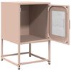 vidaXL Comodino Rosa 36x39x60,5 cm in Acciaio Laminato a Freddo