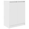 vidaXL Scarpiera Bianca 57x34x76 cm in Legno Multistrato