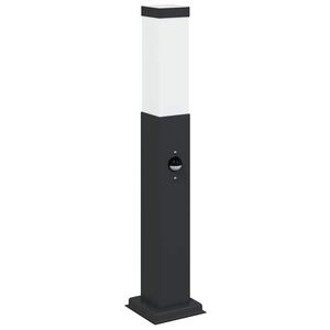 vidaXL Lampada a paletto con sensore 50 cm Nera IP44