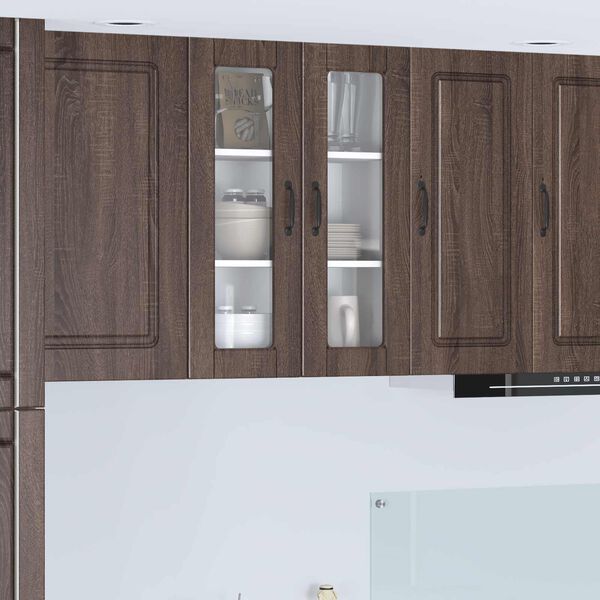 vidaXL Mobile da cucina con lo scaffale Rovere Marrone 60 x 31 x 80 cm