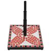 vidaXL Base per Ombrellone Terracotta e Bianco Quadrata 12 kg