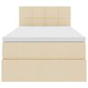 vidaXL Letto con contenitore e materasso Crema 100 x 200 cm