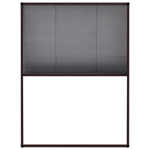 vidaXL Zanzariera Plissettata Finestre in Alluminio Marrone 60x80 cm