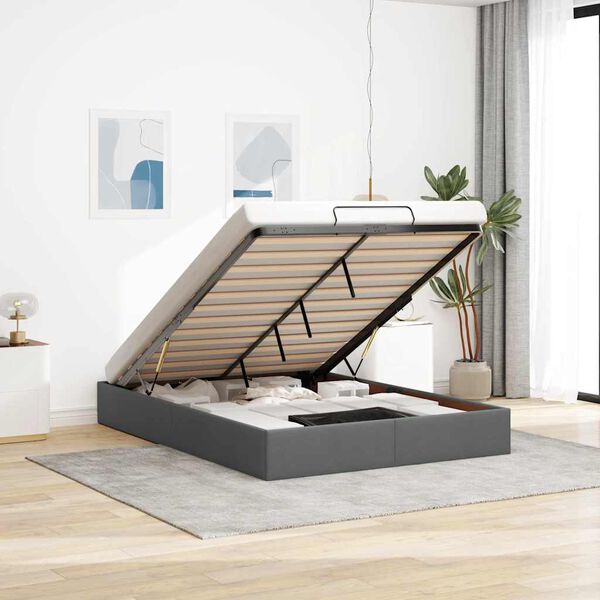 vidaXL Struttura Letto Pouf senza Materasso 140x200 cm in Tessuto