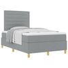vidaXL Letto a molle con materasso Grigio chiaro 120 x 200 cm Tessuto