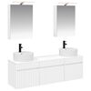 vidaXL Set di Armadi da Bagno 5 pcs Bianco 50 x 14,5 x 70 cm
