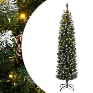 vidaXL Albero di Natale Artificiale Sottile con 150 LED 150 cm