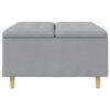 vidaXL Pouf contenitore Grigio chiaro 80 x 80 x 45 cm Tessuto