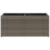 vidaXL Fioriera da Giardino con 2 Vasi Grigia 72x30x32 cm Polyrattan