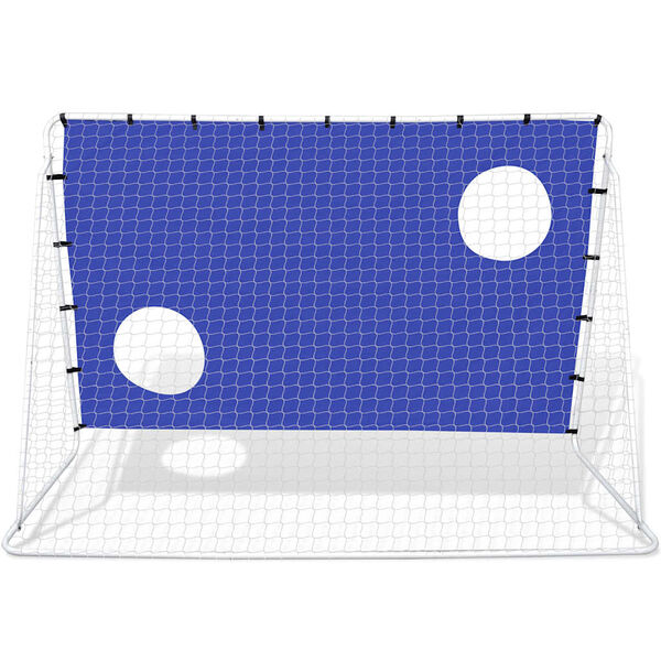 vidaXL Porta da Calcio e Telone con Buchi per Allenamento 240x92x150cm
