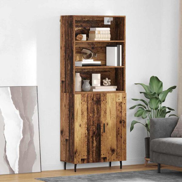 vidaXL Credenza Legno vecchio 69,5 x 34 x 180 cm