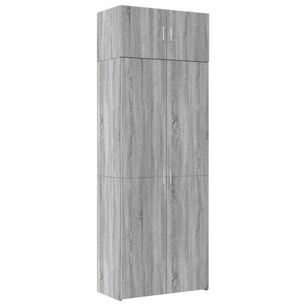 vidaXL Armadietto Grigio Sonoma 80x42,5x225 cm in Truciolato