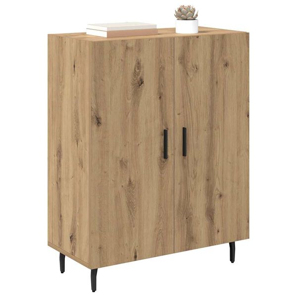 vidaXL Credenza Rovere artigianale 69,5 x 34 x 90 cm Legno multistrato