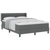 vidaXL Letto a molle con testiera Grigio scuro 200 x 160 cm Tessuto