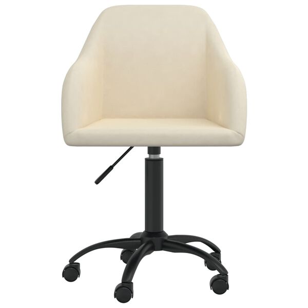 vidaXL Sedie da Pranzo Girevoli 2 pz Crema in Velluto