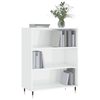 vidaXL Libreria Bianco Lucido 69,5x32,5x90 cm in Legno Multistrato