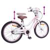 vidaXL Bicicletta per Bambini 18 Pollici per bambini dai 5 ai 7 anni