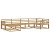 vidaXL Set di divani da esterno 6 pz Bianco Legno di Acacia Massello