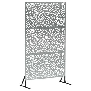 vidaXL Schermo per Privacy 100 x 50 x 180 cm Acciaio zincato Argento